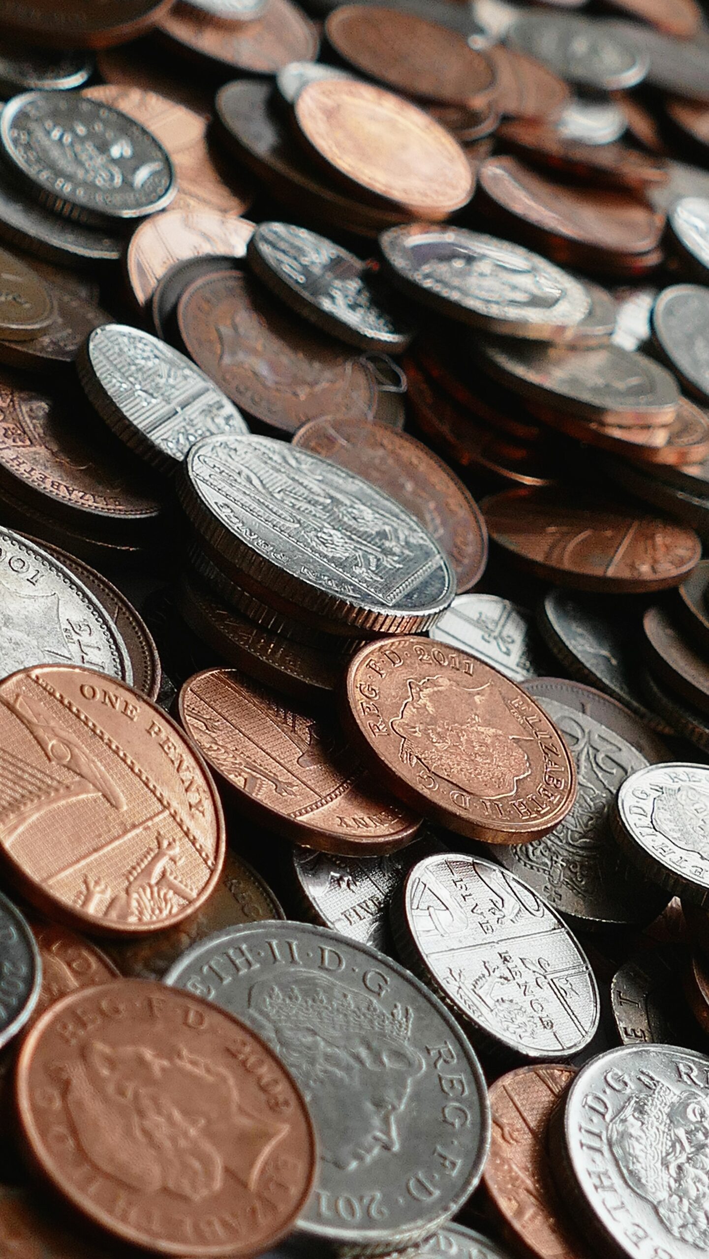 Multiple English coins