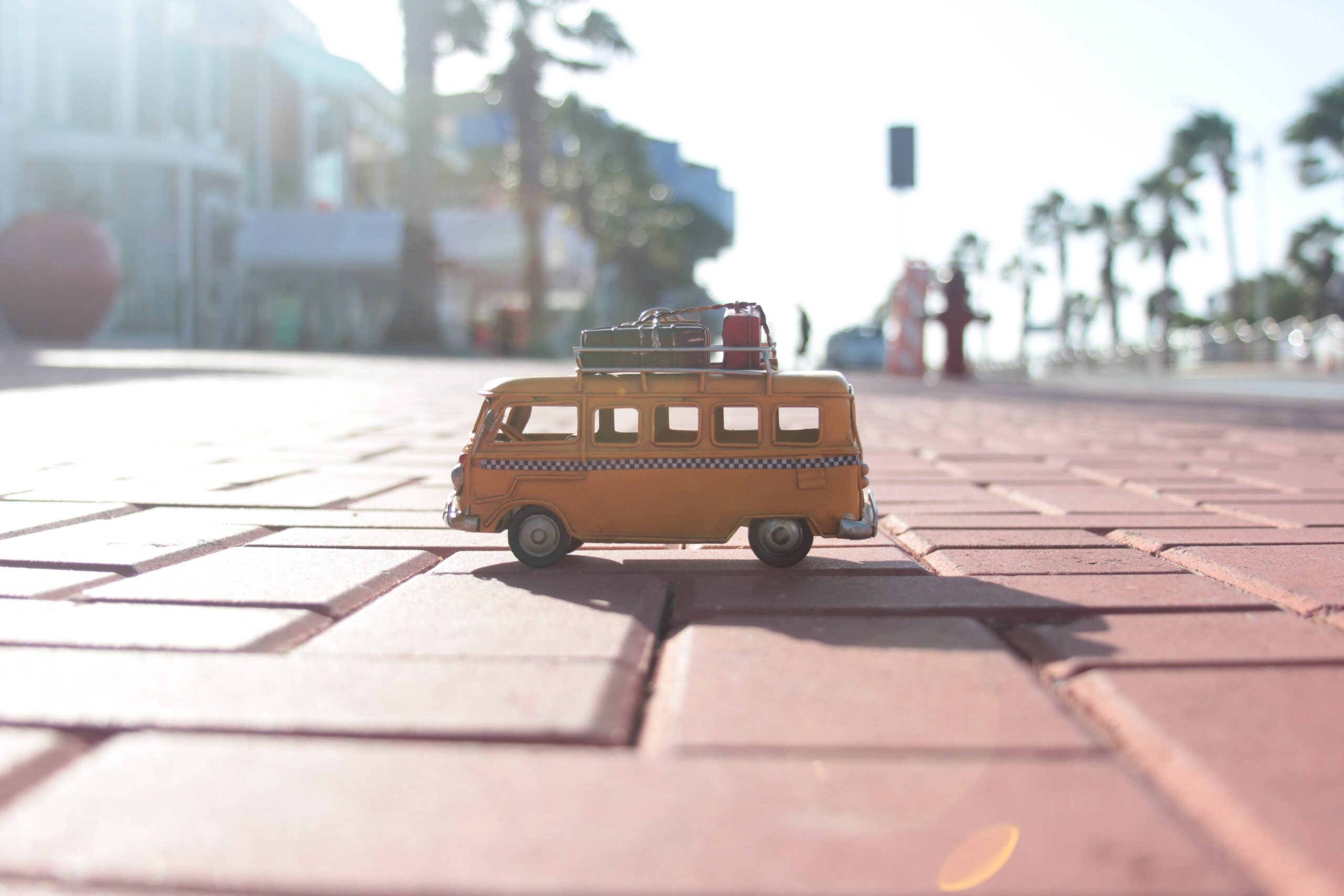 Yellow School Bus Scale Model Pavement